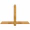 Ekena Millwork Eugene Rough Sawn Timber Gable Bracket, Western Red Cedar, 48"W x 32"H x 4"D x 4"F, 16/12 Pitch GBW048X32X0404EUG00RWR - alternate 1